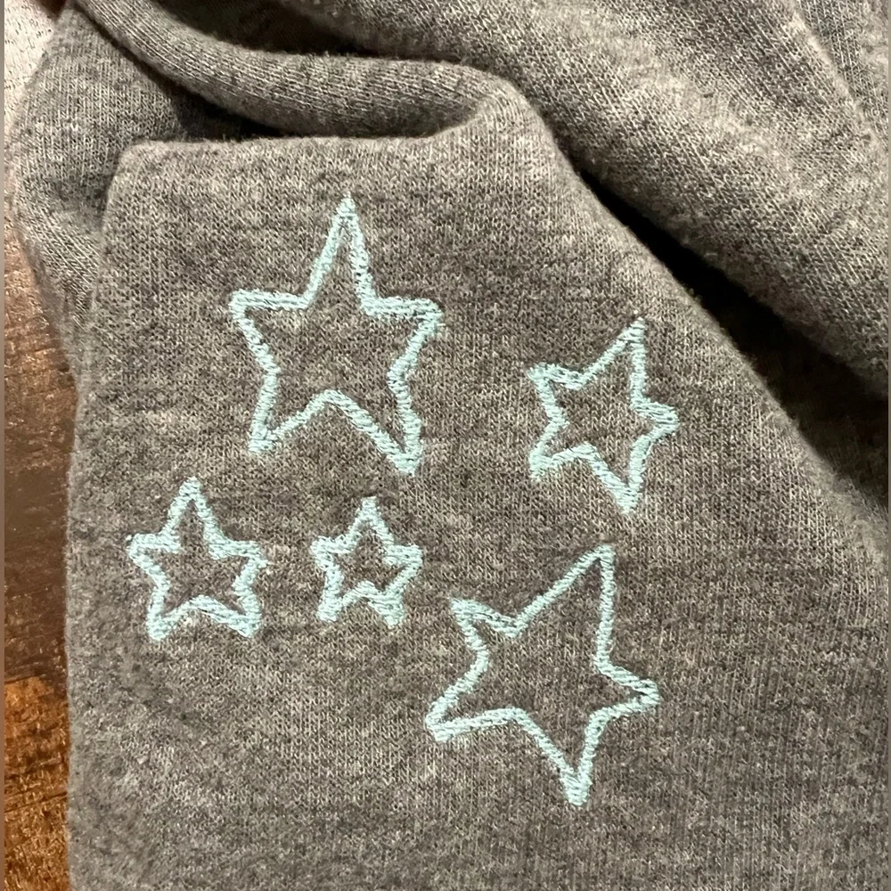 Gray Aviator Nation sweatpants with black bolt - Picture 4 of 5